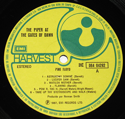 The Piper at the Gates of Dawn (Brazil)
 record label